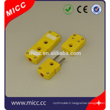 Connecteurs thermocouple MICC de type K